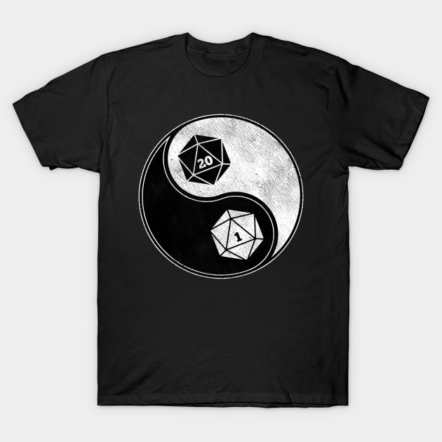 20 & 1 Poly Dice D20 - Dungeon RPG Role Playing T-Shirt by merchmafia